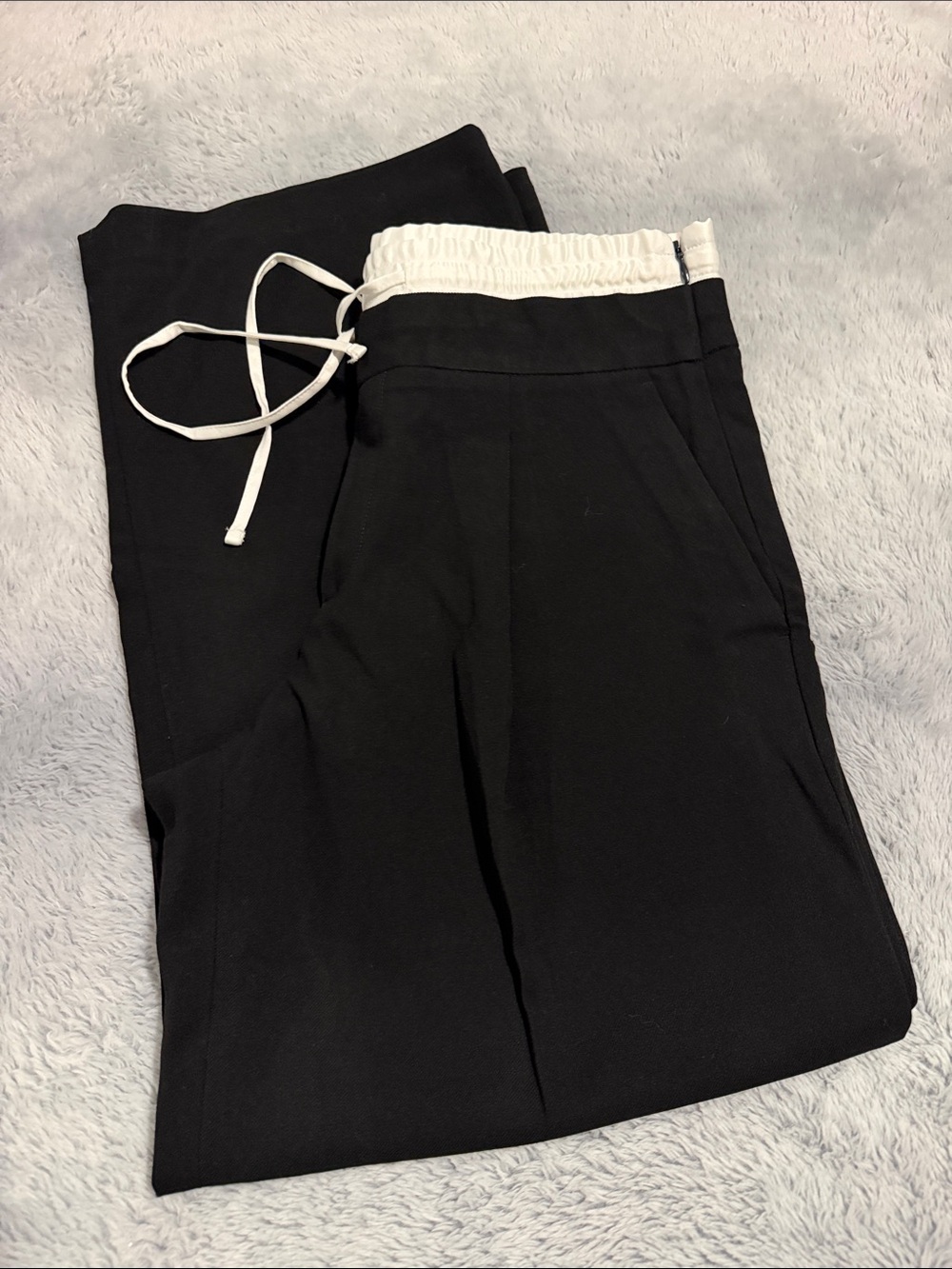 GAP Black Joggers with White Drawstring Waistband